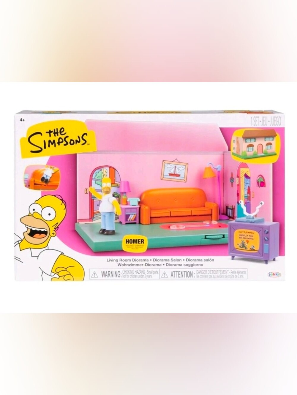 The Simpsons Livingroom Diorama Playset- Homer